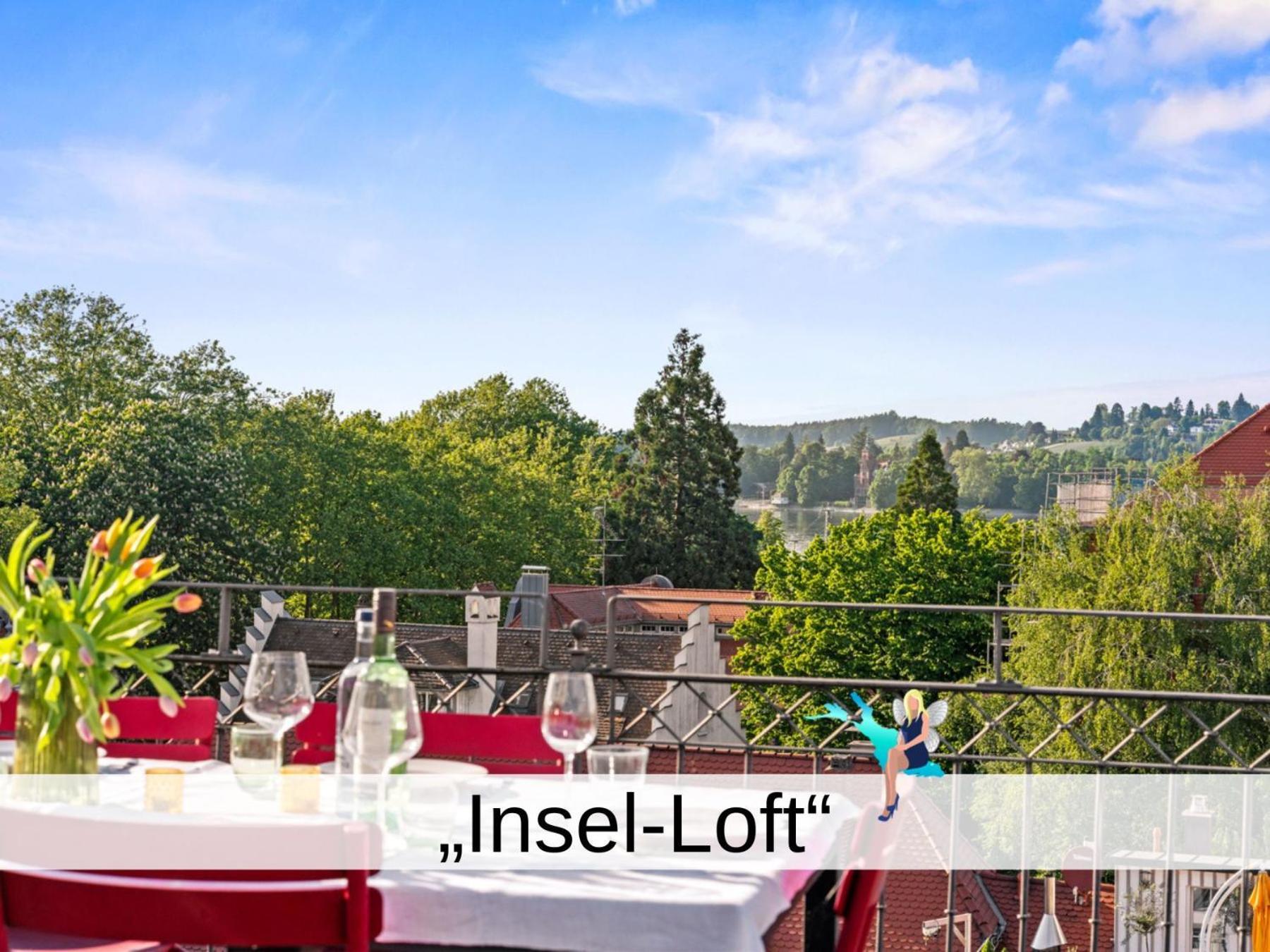 Ferienwohnung Insel-Loft - Maisonette Auf Der Insel, Exklusiv Mit Dachterrasse Lindau  Dış mekan fotoğraf