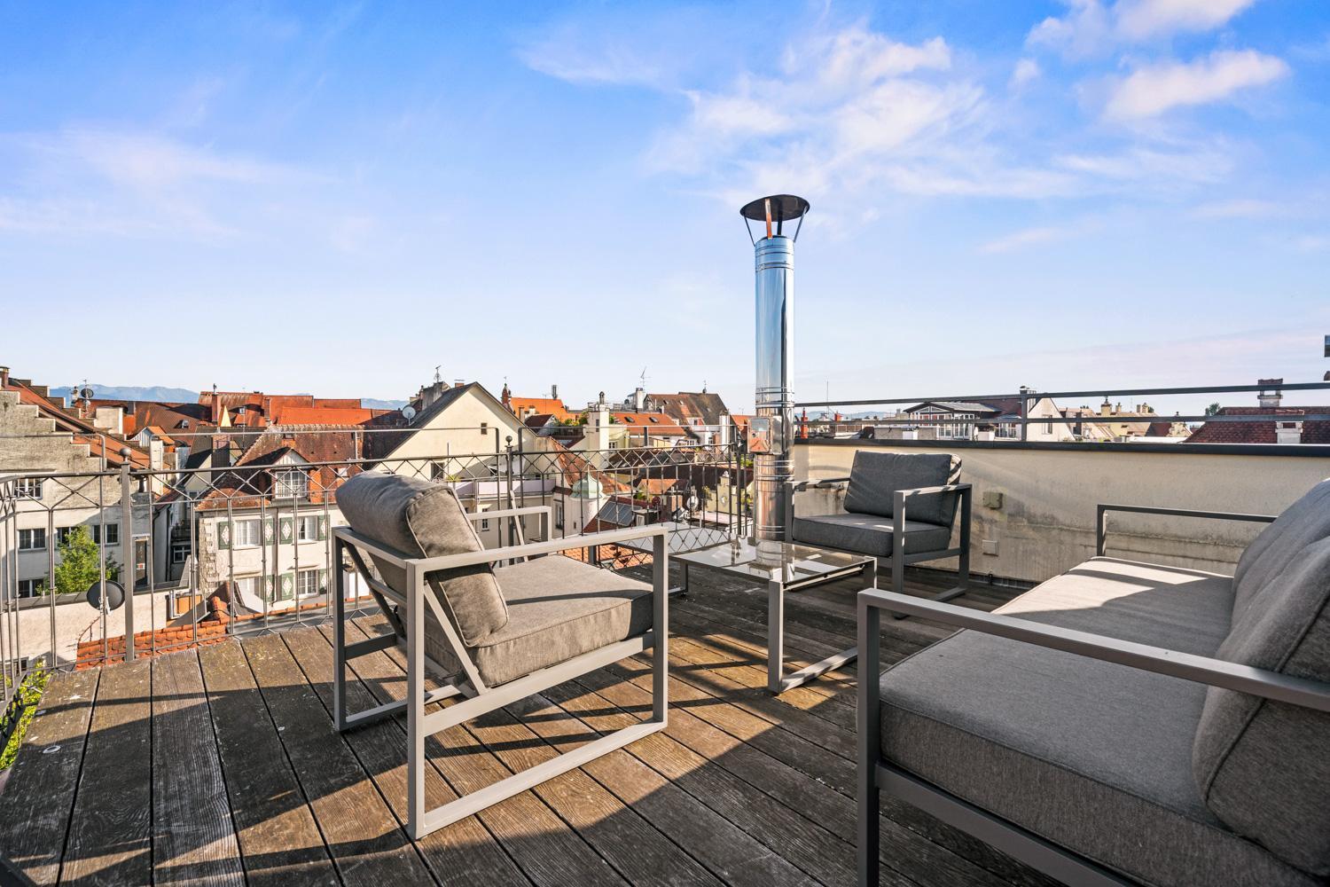 Ferienwohnung Insel-Loft - Maisonette Auf Der Insel, Exklusiv Mit Dachterrasse Lindau  Dış mekan fotoğraf